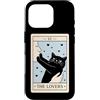 Funny Black Cat Tarot Card The Lovers Ca Custodia per iPhone 16 Pro The Lovers Tarocco Carta Black Cat Lover Halloween Strega