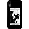 Funny Black Cat Tarot Card The Lovers Ca Custodia per iPhone XR The Lovers Tarocco Carta Umorismo Gatto Kitty Halloween Cat Owner