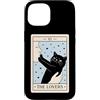 Funny Black Cat Tarot Card The Lovers Ca Custodia per iPhone 15 The Lovers Tarocco Carta Amante Gatto Strega Halloween Divertente