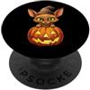 Spooky Abyssinian Cat Apparel Spettrale Abissino Gatto Zucca Divertente Halloween PopSockets PopGrip Adesivo