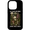 Botany Mushroom Plant Lover Dark Humor G Custodia per iPhone 14 Pro Tutte le piante sono commestibili alcune solo una volta teschio di funghi vintage