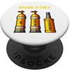 Deep Blue Dive Crew Wreck Reef Bubble Cl Divers Dieta Divertente Immersioni Immersioni Nitrox Air Dieta Umorismo Uomini PopSockets PopGrip Adesivo