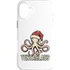 Tentaclaus - Octopus Christmas Apparel & Custodia per iPhone 16 Plus Octopus - Cappello da Babbo Natale in Tentaclaus