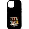 Vet Tech Veterinary Assistant Veterinari Custodia per iPhone 15 Retro Veterinario Tech In Progress Studente