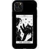 Funny Black Cat Tarot Card The Lovers Ca Custodia per iPhone 11 Pro Max The Lovers Tarocco Carta Umorismo Gatto Kitty Halloween Cat Owner