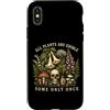 Botany Mushroom Plant Lover Dark Humor G Custodia per iPhone X/XS Tutte le piante sono commestibili alcune solo una volta botanica del cranio dei funghi