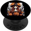Spooky Witch Apparel Costume di Halloween spaventoso della zucca della strega PopSockets PopGrip Adesivo