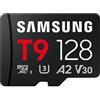 Samsung Scheda di Memoria MicroSD T9, 128 GB, Scheda di Memoria per Uso Professionale, Per Droni, Action Cam e Fotocamere a 360°, Fino a 200 MB/s in Lettura e 130 MB/s in Scrittura, MB-MH128T