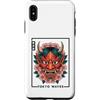 Japanese Aesthetic by Tokyo Waves Custodia per iPhone XS Max Maschera Yokai Oni giapponese del demone del diavolo Hannya con fiori di ciliegio