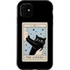 Funny Black Cat Tarot Card The Lovers Ca Custodia per iPhone 11 The Lovers Tarocco Carta Black Cat Lover Halloween Strega