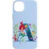 Disney Custodia per iPhone 14 Plus Disney Princess Alfabeto Monogramma Sirena Lettera A per Ariel
