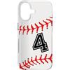 Baseball Phone Accessories & Home Decora Custodia per iPhone 17 Baseball Player #4 Back No 4 Baseball Pit Design Sports