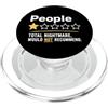 Low Battery Social Humor People Total Nightmare non consiglierebbe introverso divertente PopSockets PopGrip per MagSafe