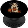BW Halloween Goat Halloween Capra Fantasma Candy Carino Spooky Farm PopSockets PopGrip Adesivo
