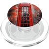 Wet London Iconic Red Phone Booth Clockt Wet London, iconica cabina telefonica rossa con torre dell'orologio PopSockets PopGrip per MagSafe