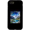 National Parks International Travel Co. Custodia per iPhone SE (2020) / 7/8 Parco Nazionale di Écrins Francia Stained-Glass-Style Stambecco