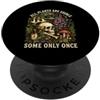 Botany Mushroom Plant Lover Dark Humor G Tutte le piante sono commestibili solo una volta teschio botanico umorismo PopSockets PopGrip Adesivo