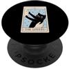 Funny Black Cat Tarot Card The Lovers Ca The Lovers Tarocco Carta Amante Gatto Strega Halloween Divertente PopSockets PopGrip Adesivo