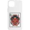 Japanese Aesthetic by Tokyo Waves Custodia per iPhone 14 Plus Maschera Yokai Oni giapponese del demone del diavolo Hannya con fiori di ciliegio