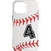 Baseball Phone Accessories & Home Decora Custodia per iPhone 16 Pro Max Baseball Player #4 Back No 4 Baseball Pit Design Sports