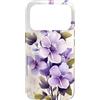 White Violet Purple Lavender Lilac Flora Custodia per iPhone 17 Pro Fiori botanici floreali bianchi viola viola lavanda lilla