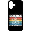 Retro Vintage Science Geek Nerd Apparel Custodia per iPhone 17 Scienza Come Magia Ma Reale Retro Atom Divertente Insegnante Geek