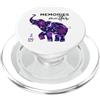 Alzheimer Ribbon Memory Support Walk Des Alzheimer's Awareness Nastro Viola Elefante Floreale Donne PopSockets PopGrip per MagSafe