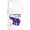 Alzheimer Ribbon Memory Support Walk Des Custodia per iPhone 16 Alzheimer's Awareness Nastro Viola Elefante Floreale Donne