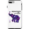 Alzheimer Ribbon Memory Support Walk Des Custodia per iPhone 7 Plus/8 Plus Alzheimer's Awareness Nastro Viola Elefante Floreale Donne