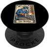 Welder Tarot Card Metal Worker Graphic Il Saldatore Tarocchi Scheletro Saldatura Metal Worker Job PopSockets PopGrip Adesivo