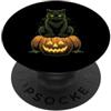 Spooky Cat Apparel Spettrale gatto zucca Halloween PopSockets PopGrip Adesivo