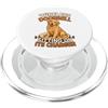Funny Golden Retriever Dog Owners Golden Retrieve Dog Wireless Doorbell Sitting on Its Charger PopSockets PopGrip per MagSafe
