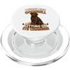 Funny Chocolate Lab Owners Chocolate Lab Wireless Doorbell Sitting on Its Charger PopSockets PopGrip per MagSafe