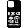 Funny Great Dane And Book Designs Custodia per iPhone 12 mini Libri E Alani Divertente Alano