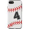 Baseball Phone Accessories & Home Decora Custodia per iPhone SE (2020) / 7/8 Baseball Player #4 Back No 4 Baseball Pit Design Sports