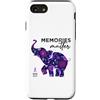 Alzheimer Ribbon Memory Support Walk Des Custodia per iPhone SE (2020) / 7/8 Alzheimer's Awareness Nastro Viola Elefante Floreale Donne