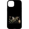 Astronaut Alien & the Outer Space Gifts Custodia per iPhone 15 Plus Astronaut Dinosaur T Rex Outer Space Science Galaxy Universe