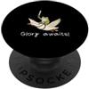 Mittelalter Tiermotiv Abenteuer Meme Ill Glory awaits! Rana Cavaliere Goose Spada Fantasy Humor! PopSockets PopGrip Adesivo