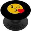 Emoticon Inspired Gear Company Funny Emoticon Happy Face Cute Winking Lips Blowing Kiss PopSockets PopGrip Adesivo