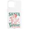 Funny Sarcastic Christmas Custodia per iPhone 15 Santa Goose On The Loose Funny Christmas Goose Lover