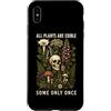 Botany Mushroom Plant Lover Dark Humor G Custodia per iPhone XS Max Tutte le piante sono commestibili alcune solo una volta teschio di funghi vintage