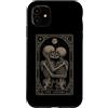 Tarot Card The Lovers Skeleton Goth Hall Custodia per iPhone 11 The Lovers Tarocchi Scheletro Strega Tarocchi Lettura Luna