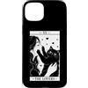 Funny Black Cat Tarot Card The Lovers Ca Custodia per iPhone 15 Plus The Lovers Tarocco Carta Umorismo Gatto Kitty Halloween Cat Owner