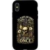 Botany Mushroom Plant Lover Dark Humor G Custodia per iPhone X/XS Tutte le piante sono commestibili alcune solo una volta botanici Skull Garden