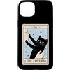Funny Black Cat Tarot Card The Lovers Ca Custodia per iPhone 15 Plus The Lovers Tarocco Carta Amante Gatto Strega Halloween Divertente