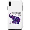 Alzheimer Ribbon Memory Support Walk Des Custodia per iPhone XS Max Alzheimer's Awareness Nastro Viola Elefante Floreale Donne