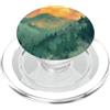 Green Mountain Pop Mount Socket Art Work Green Mountain Pop Mount, opera d'arte in legno PopSockets PopGrip per MagSafe