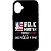 Dirt Fishing Metal Detecting Equipment G Custodia per iPhone 16 Plus Rivelatore di metalli di caccia al tesoro della bandiera
