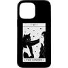 Funny Black Cat Tarot Card The Lovers Ca Custodia per iPhone 13 Pro Max The Lovers Tarocco Carta Black Cat Lover Halloween Strega