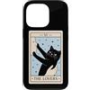 Funny Black Cat Tarot Card The Lovers Ca Custodia per iPhone 13 Pro The Lovers Tarocco Carta Amante Gatto Strega Halloween Divertente